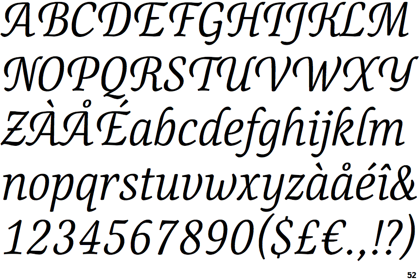 Identifont Canciller Light