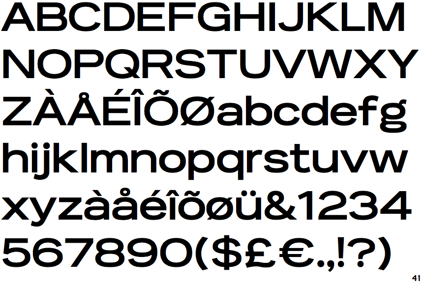Identifont Reservation Wide Bold