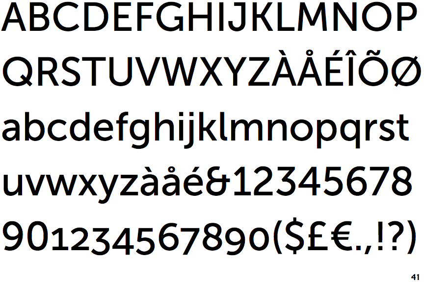 Identifont Museo Sans