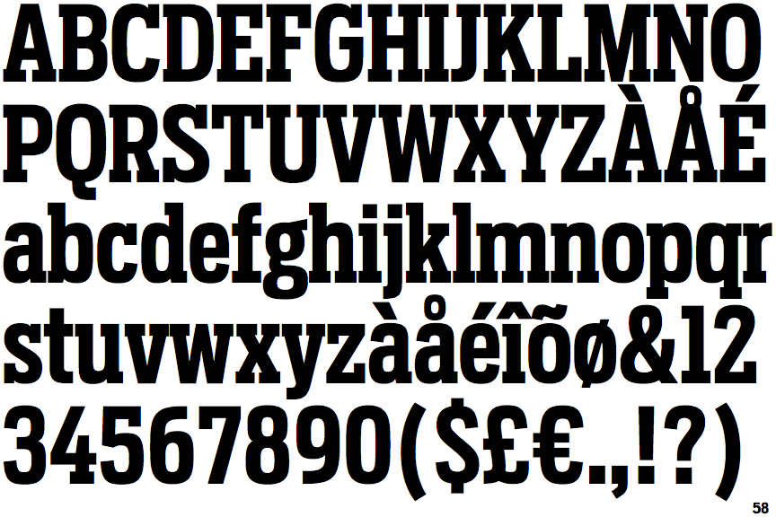 Identifont Antenna Serif Extra Condensed Bold