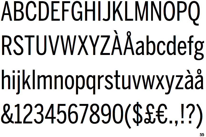 Identifont Benton Sans Compressed