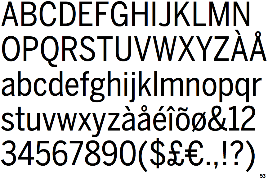 Identifont Benton Sans Condensed