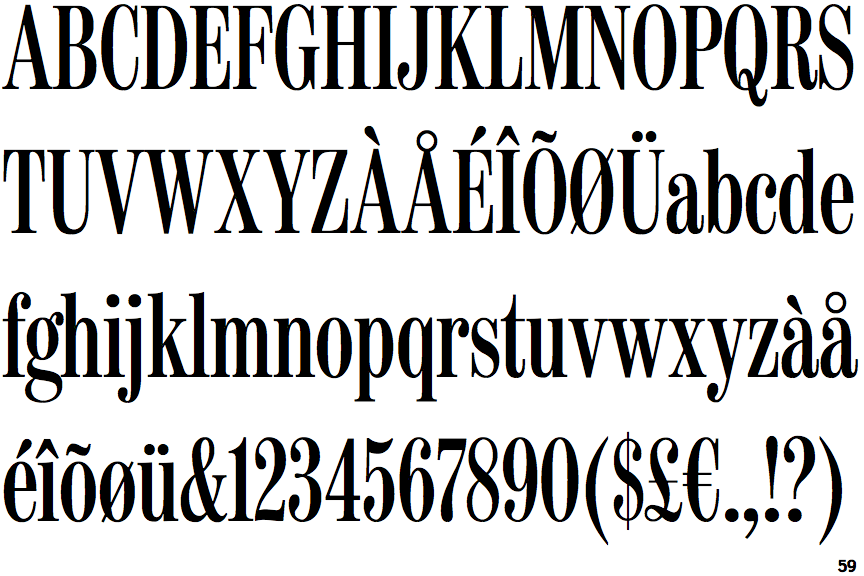 Identifont Moderno FB Compressed