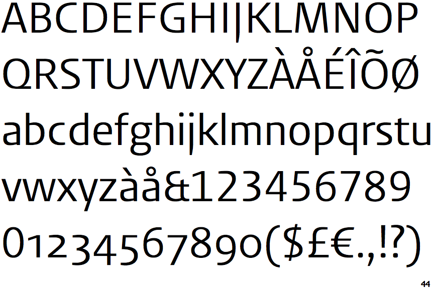 Identifont FF Aad