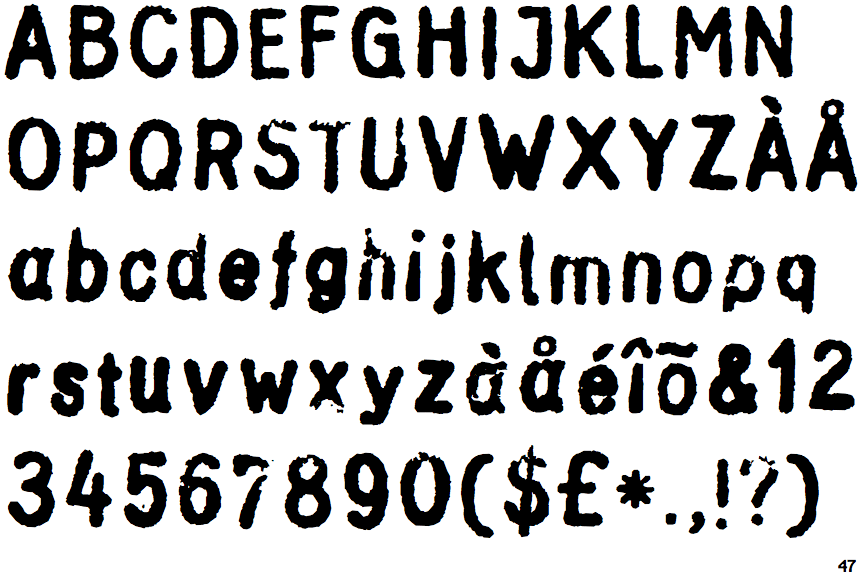 Identifont FF Stamp Gothic