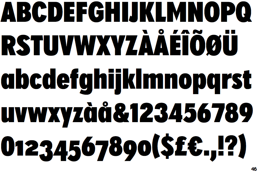 Identifont FF Super Grotesk Condensed Bold