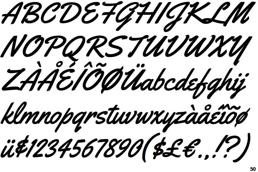 Identifont Yellowtail