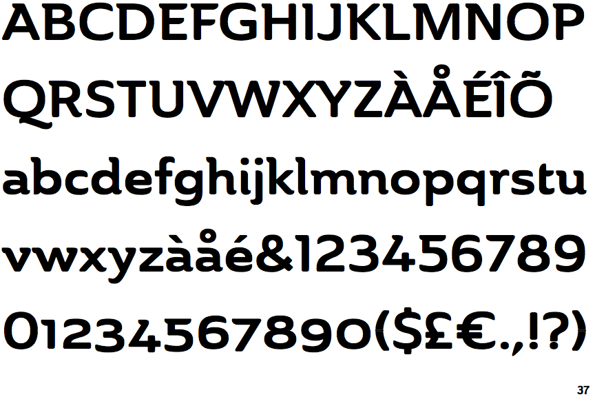 Identifont Ainslie Extended Bold
