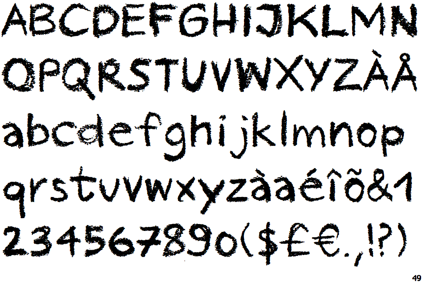 Identifont Crayon Hand