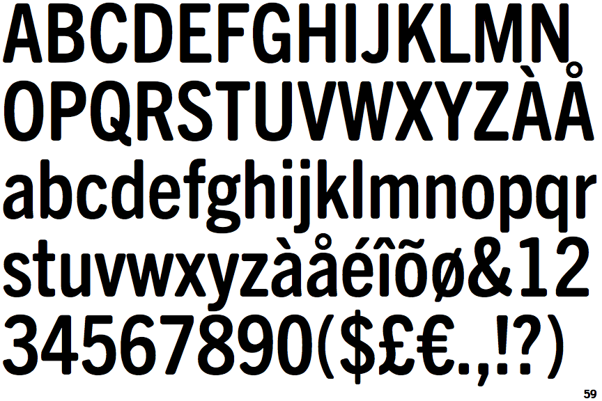 Identifont Trade Gothic Next Soft Rounded Bold Condensed