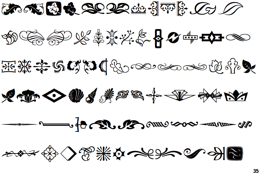 Identifont Type Embellishments Two