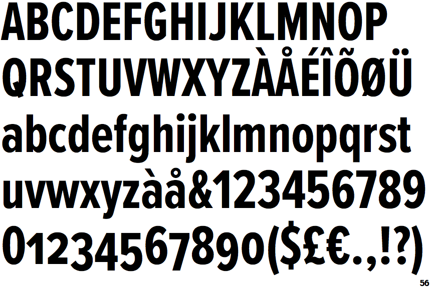 Identifont Proxima Nova Extra Condensed Bold