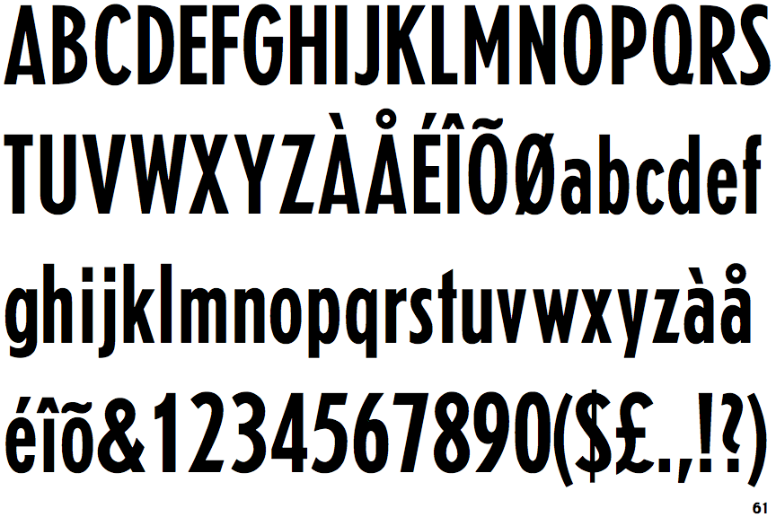 Identifont Erbar Condensed