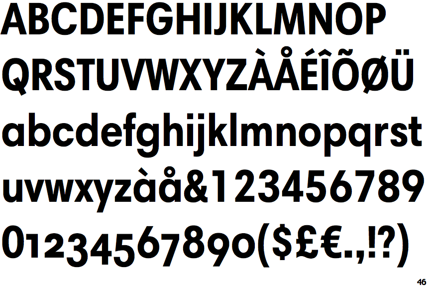 Identifont Harmonia Sans Condensed Bold
