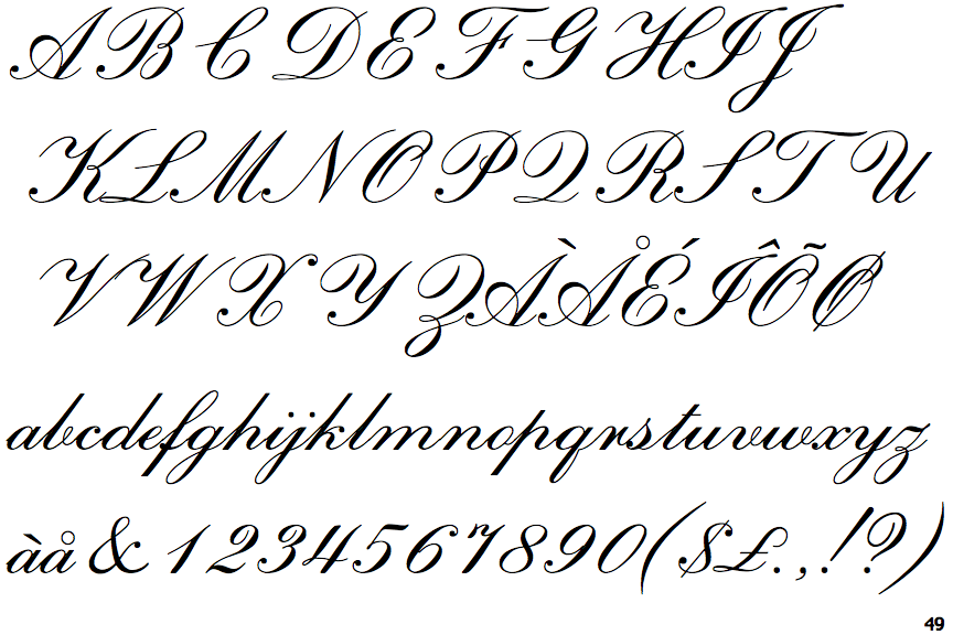 Identifont Sackers English Script Identifont Sackers English Script