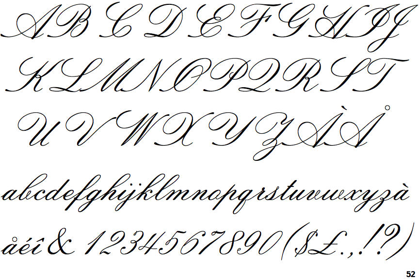 Identifont Sackers Italian Script