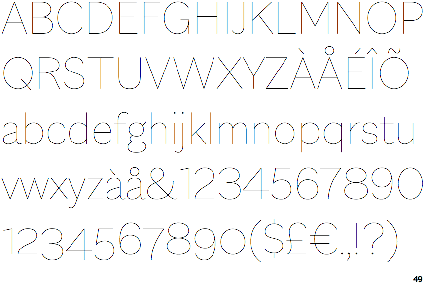 Identifont Macklin Sans Hairline