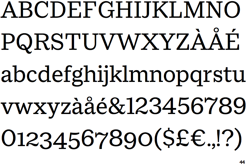 Identifont Macklin Text