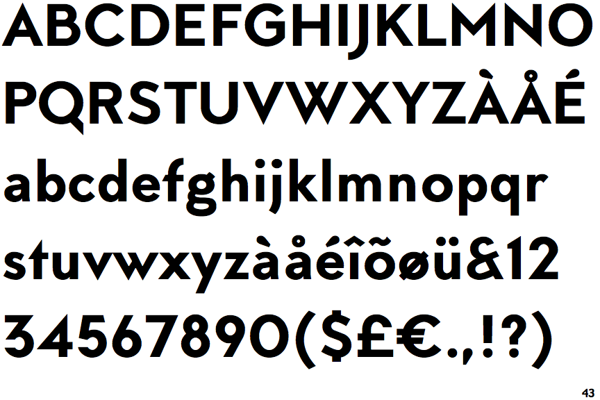 Identifont MTT Milano Black