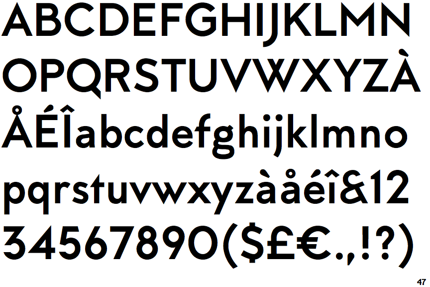 Identifont MTT Milano Bold