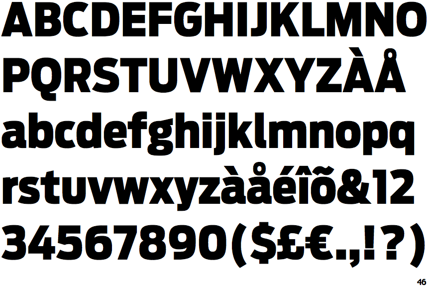 Identifont Antenna Condensed Black