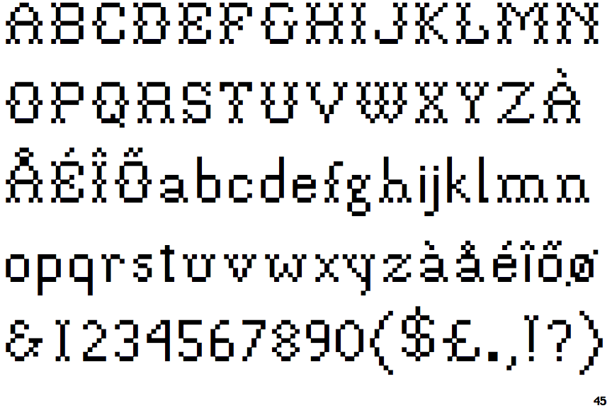 Identifont P22 Folk Art Block