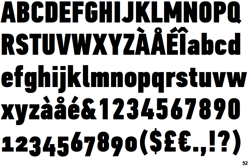 Identifont PF DIN Text Compressed Extra Black