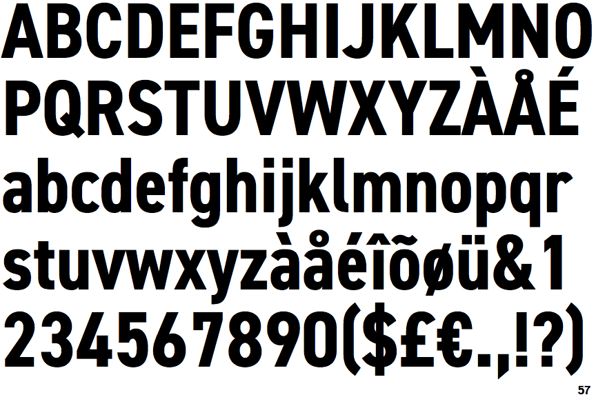 Identifont DIN 2014 Narrow Bold