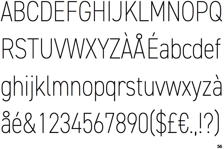 Identifont DIN 2014 Narrow Extra Light