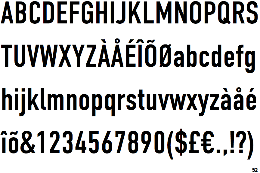 Identifont DIN Condensed