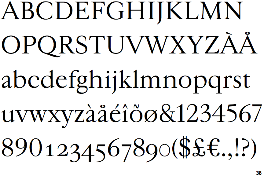 Identifont Cardinal Classic Short