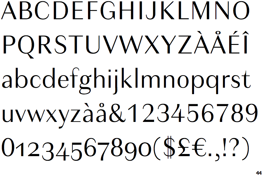 Identifont Granville Light