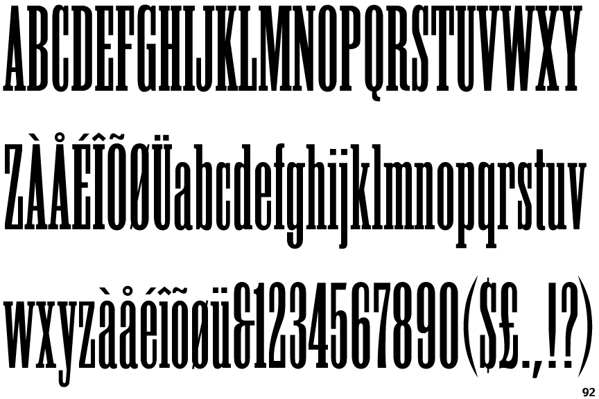 Identifont Titanic Condensed