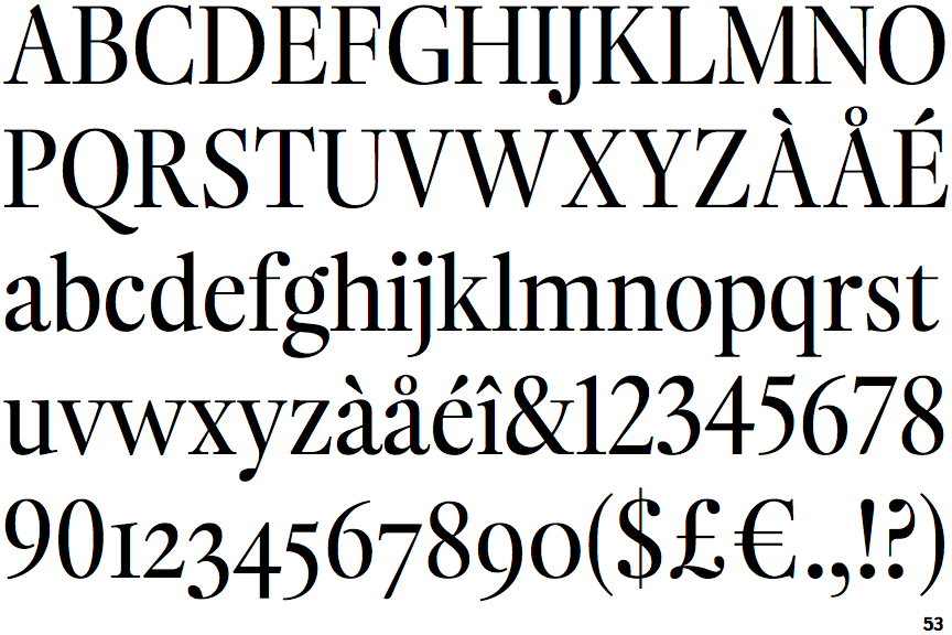 Identifont Thesaurus Display