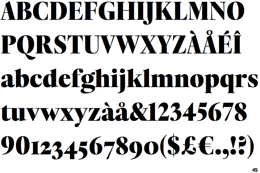 Identifont Thesaurus Display Black