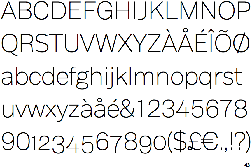 Identifont Body Text Fit Light