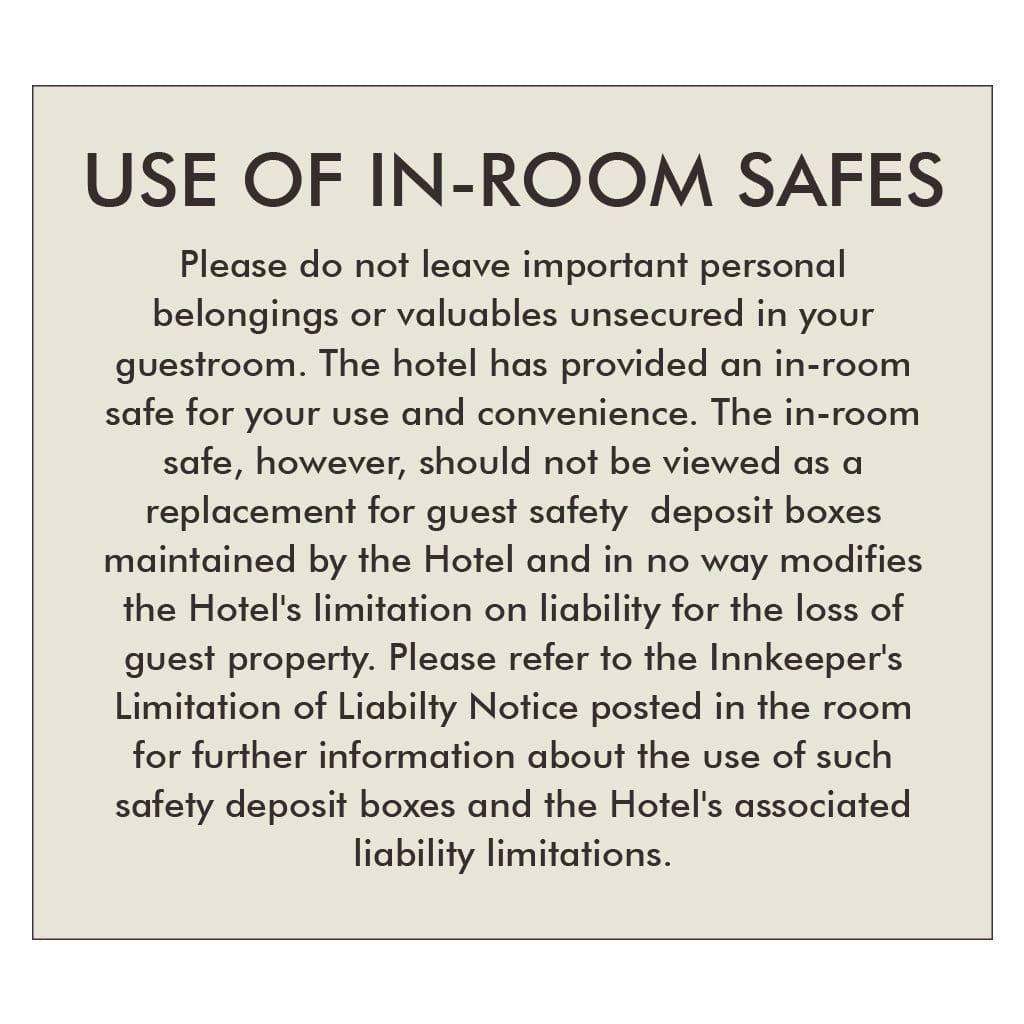 InRoom Safe Informational Identity Group