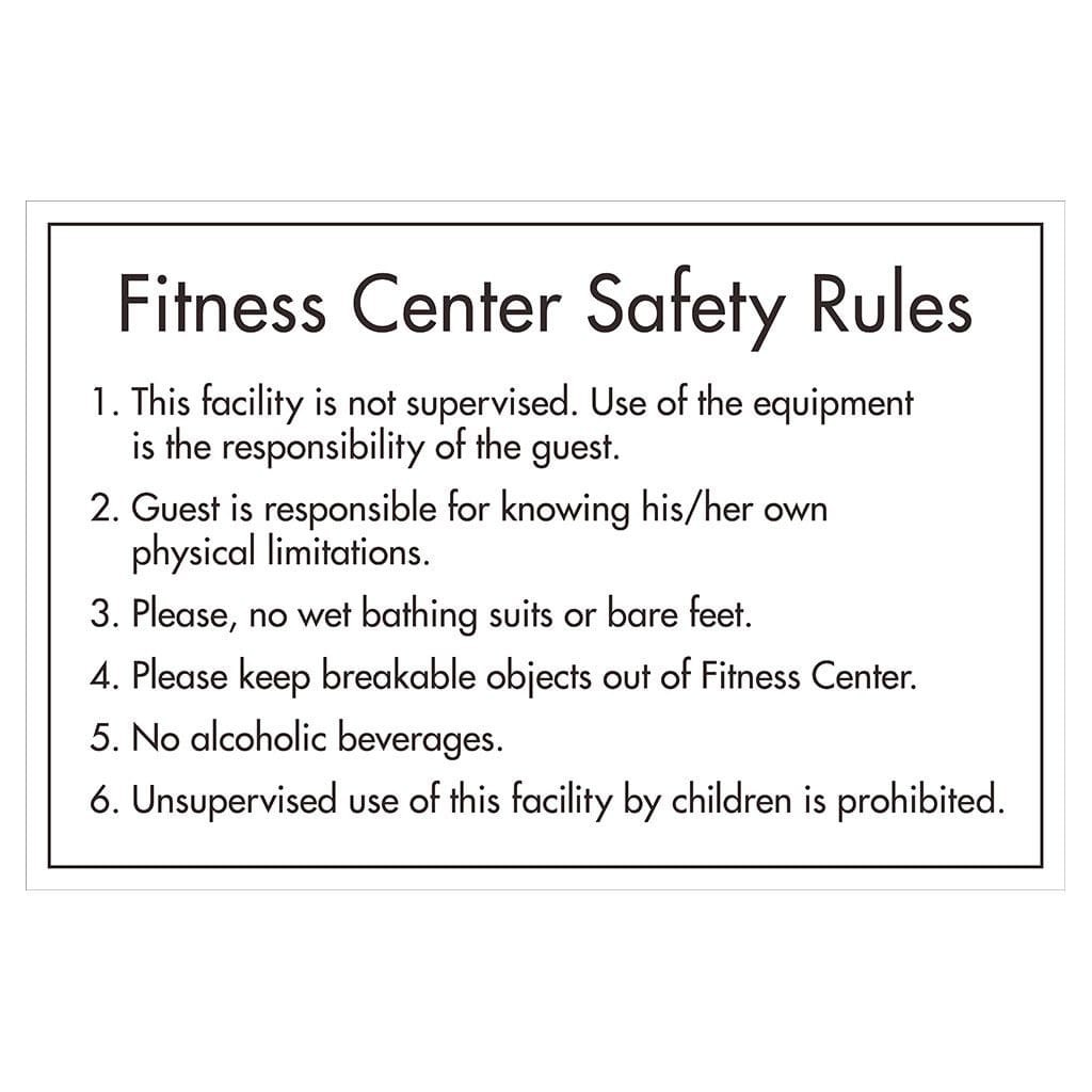 Fitness Center Rules Identity Group