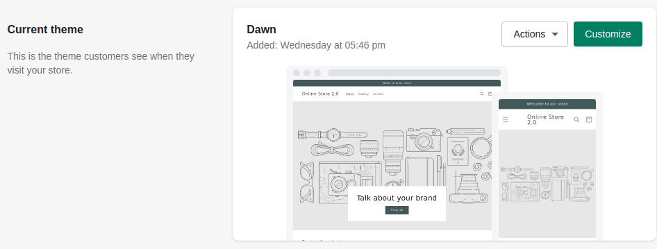 Shopify Dawn Theme Guide Theme Customization, Template Preview, Demo