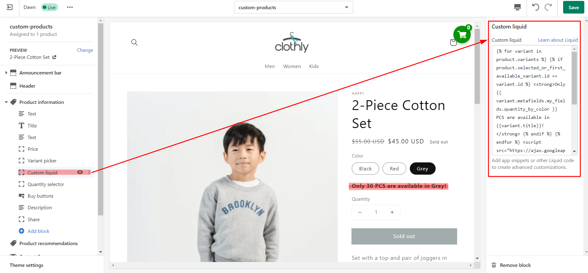 Shopify Variant Metafields Add & Display Metafields to Store