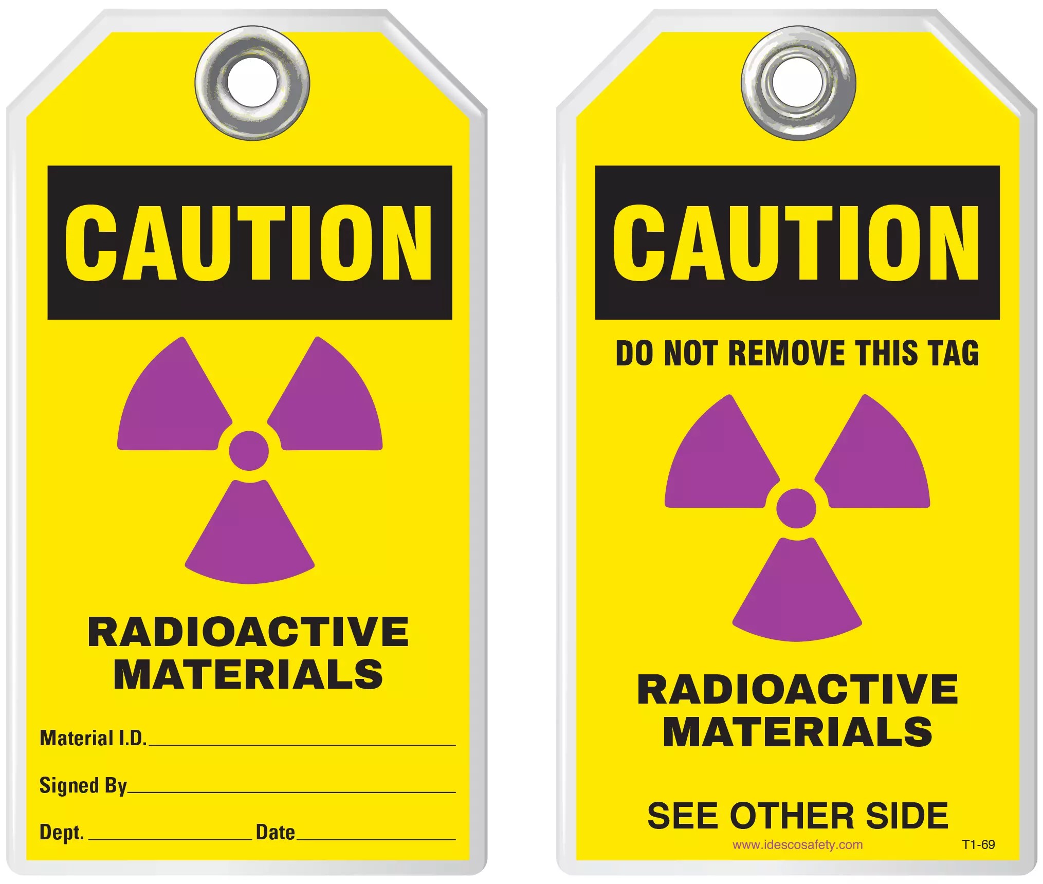 Safety Tag Caution, Radioactive Materials
