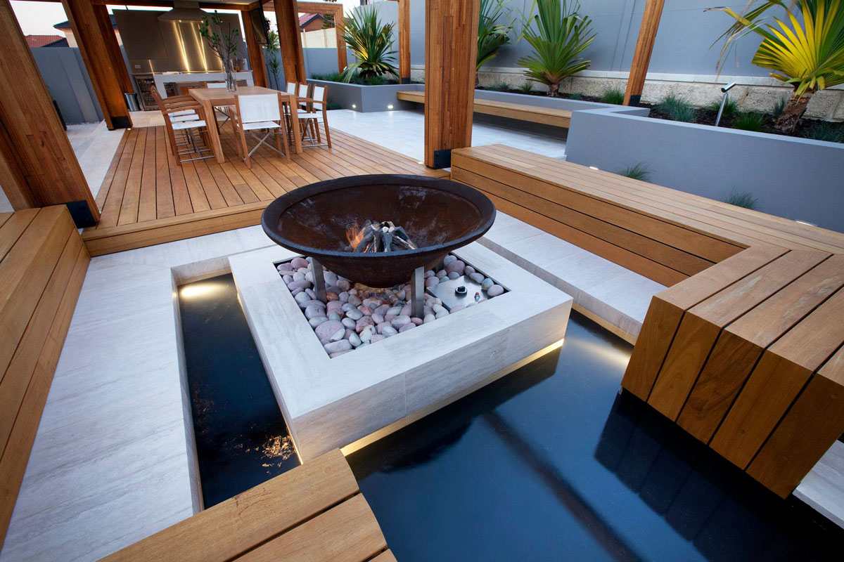 Stylish Backyard With Teak Decking iDesignArch Interior Design