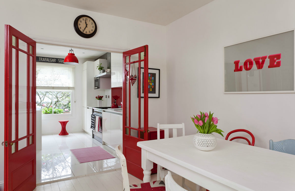 House In Ravenscourt With Red And White Theme iDesignArch Interior House In Ravenscourt With Red And White Theme iDesignArch Interior