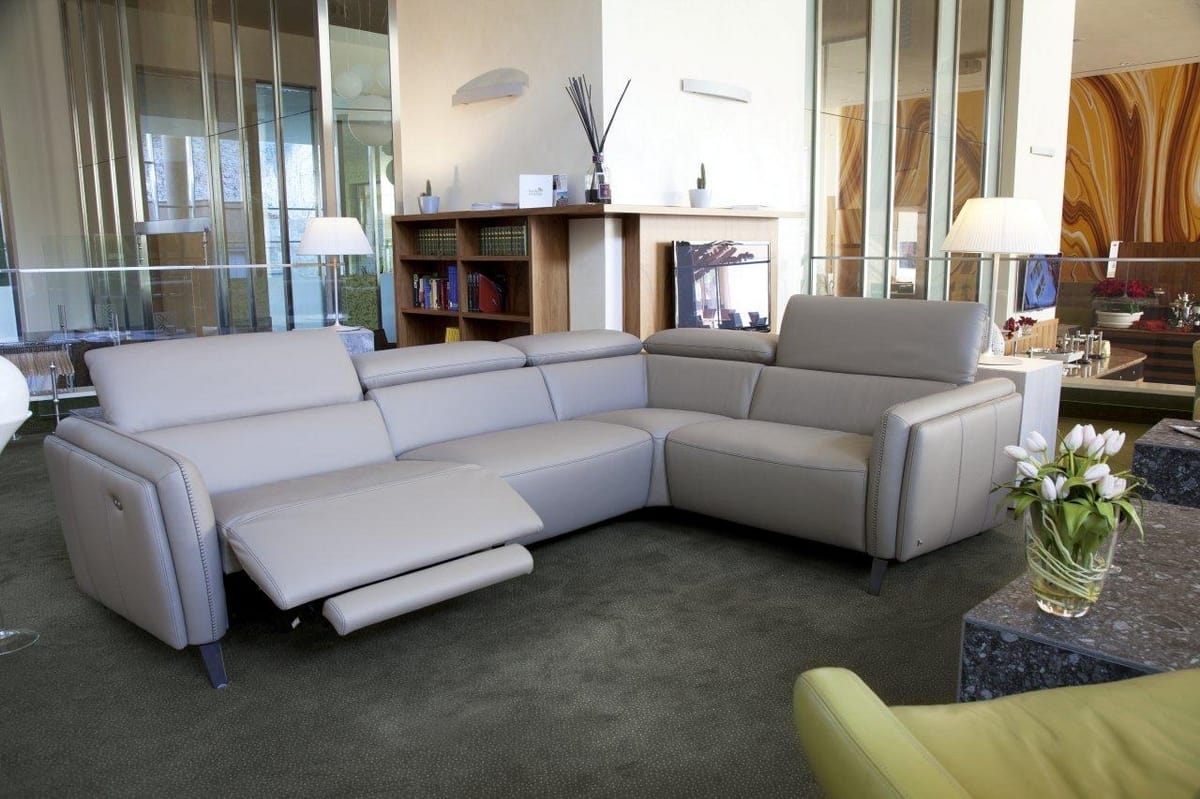 Leather sofa with relax mechanism IDFdesign