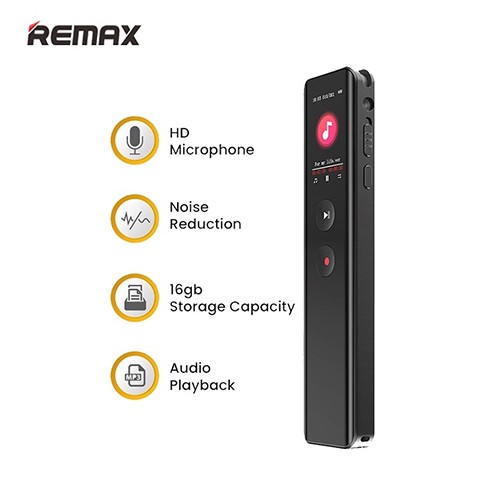 REMAX RP3 Digital Voice Recorder 16GB Builtin Memory ido.lk