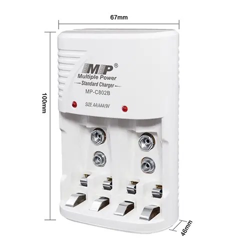 Rechargeable Battery Charger For AA, AAA, 9V Batteries ido.lk