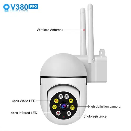V380 Pro HD Wireless IP Camera Indoor Surveillance Cam - ido.lk