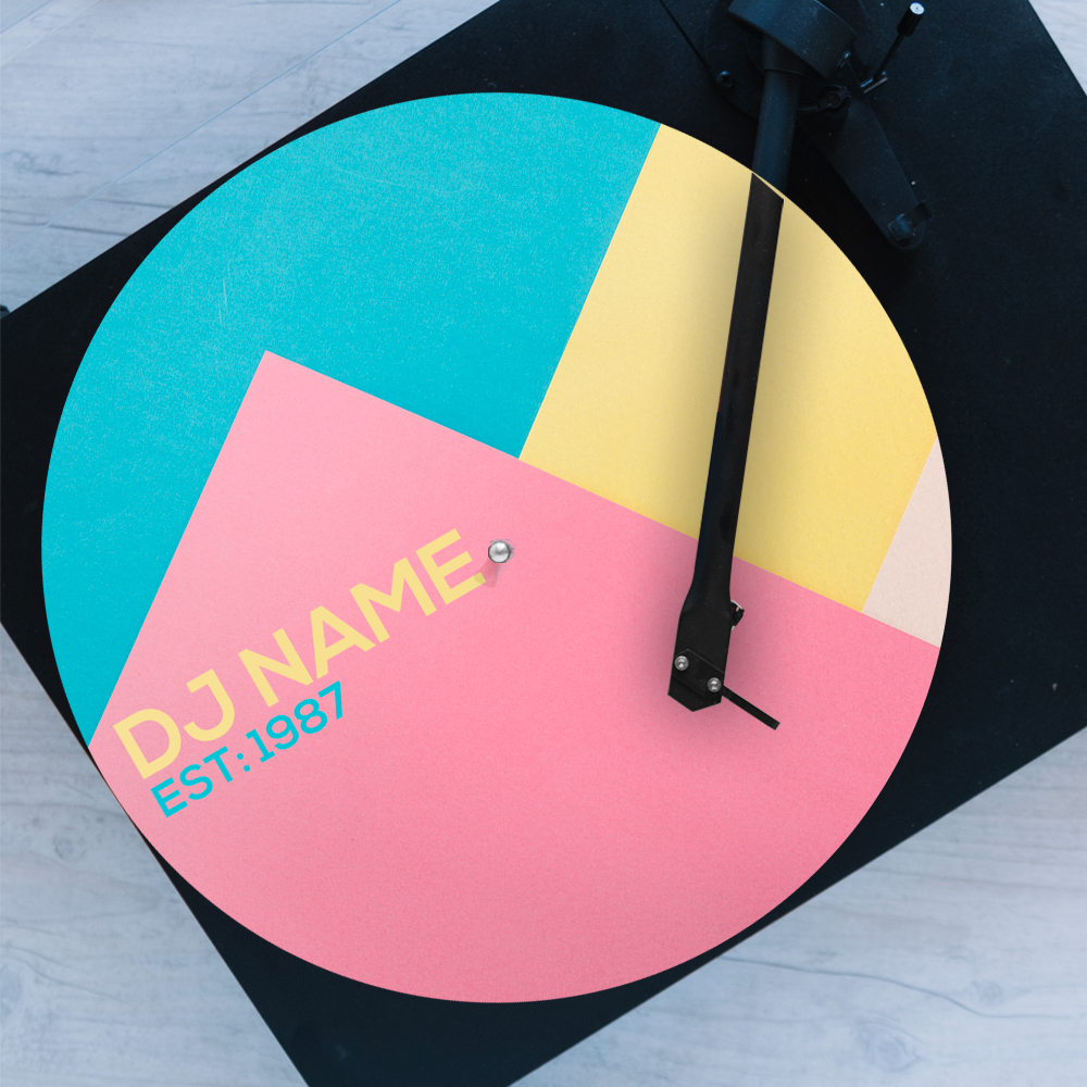 Custom Turntable Slipmats Personalised Turntable Slipmats Felt & Cork IDYD