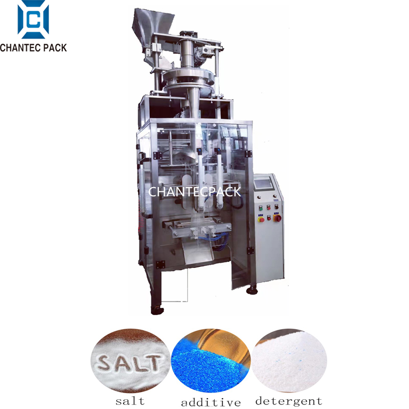 China Vertical pillow bag salt, rice, fertilizer packing machine
