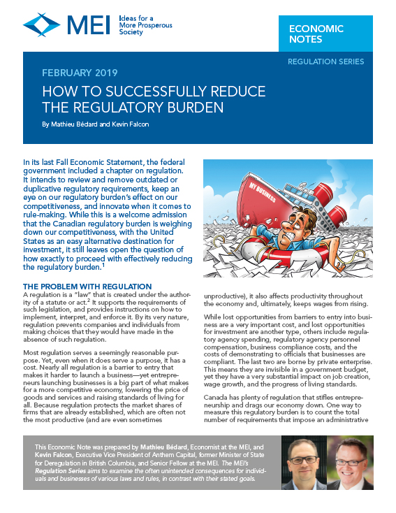 How to Successfully Reduce the Regulatory Burden MEI